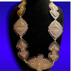 Chic Artisan Metal and Leather Chain Belt